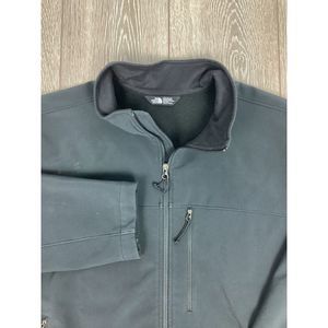 North face Men’s Jacket Black Windbreaker Coat 2XL Full Zip Fleece‎ Rain
